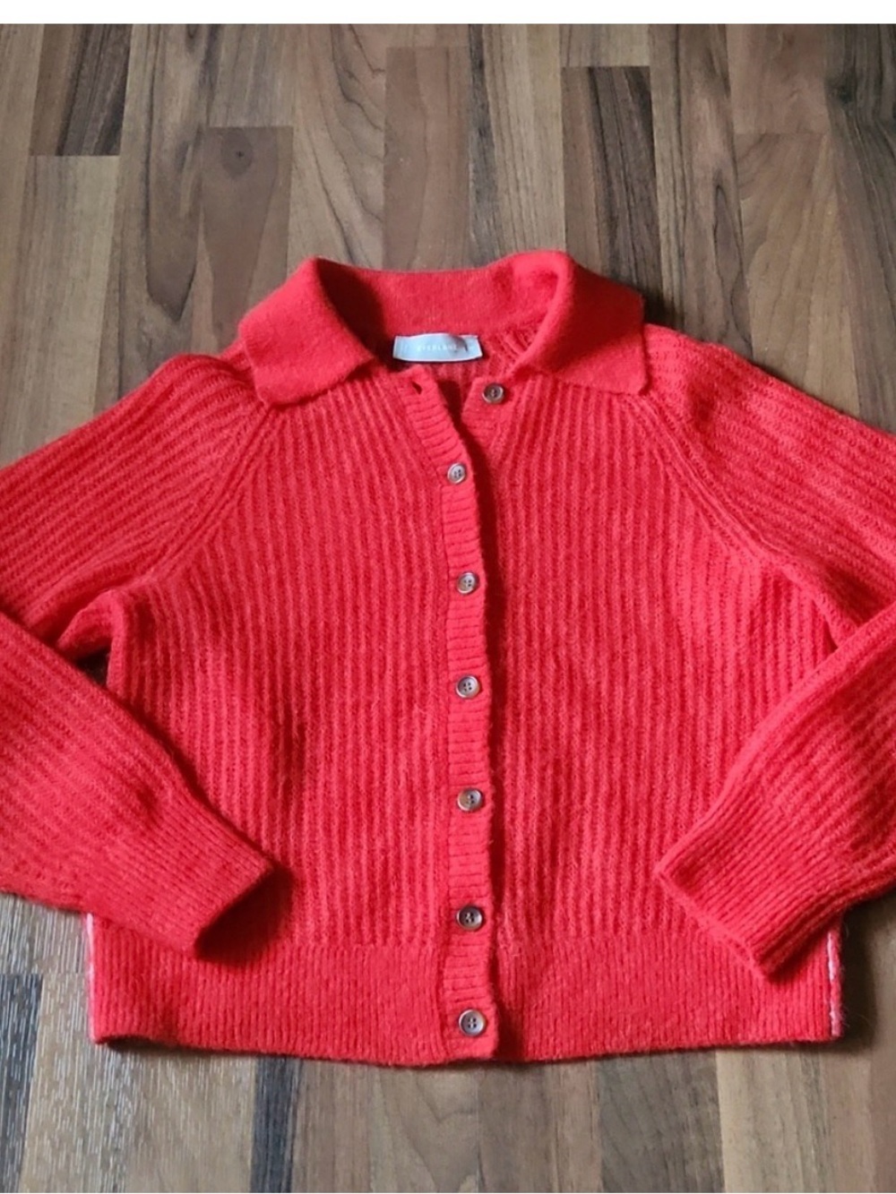 Final Offer Everlane The Alpaca Coral Collared Cardigan Sweater Size Medium